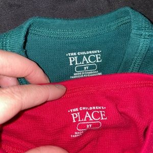 Red Long Sleeve & Green Long Sleeve Carters shirts